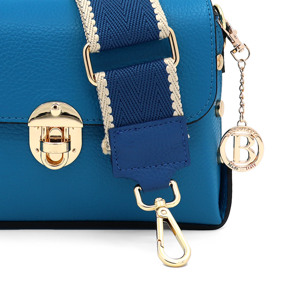 Geantă din piele naturală de umăr damă Antoanella - albastru