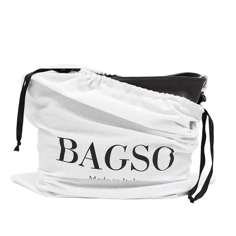 Geantă din piele naturală de umăr Kika - Maro închis