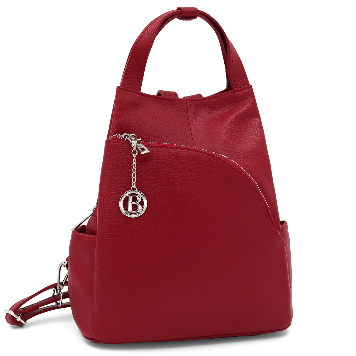 Rucsac din piele naturală Lara - bordo