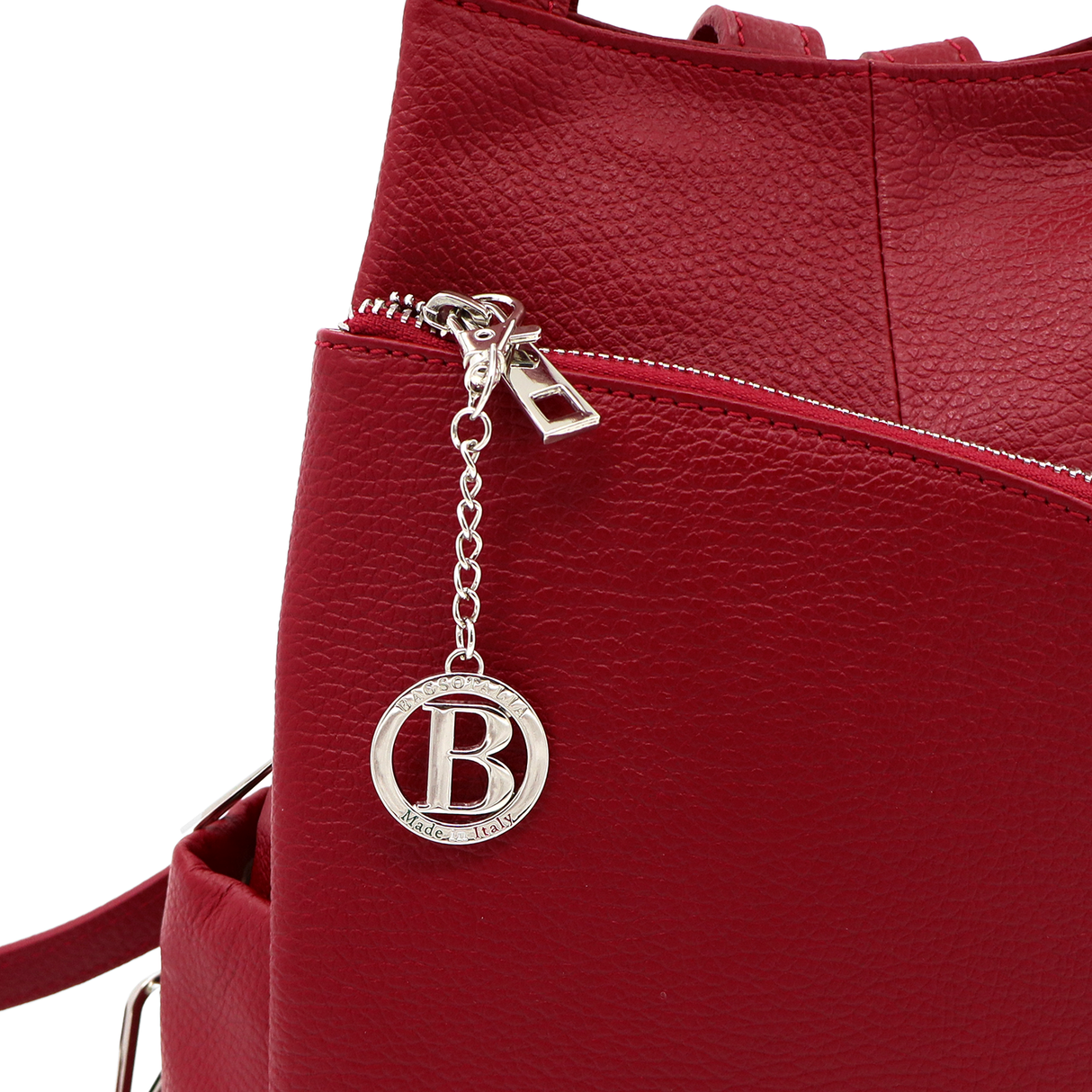 Rucsac din piele naturală Lara - bordo