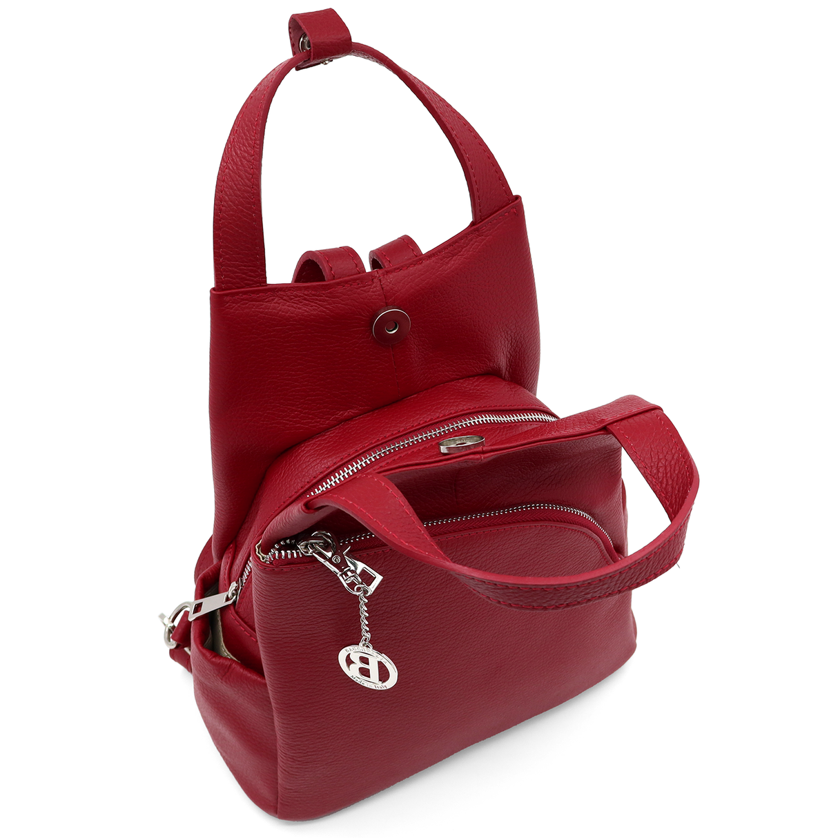 Rucsac din piele naturală Lara - bordo