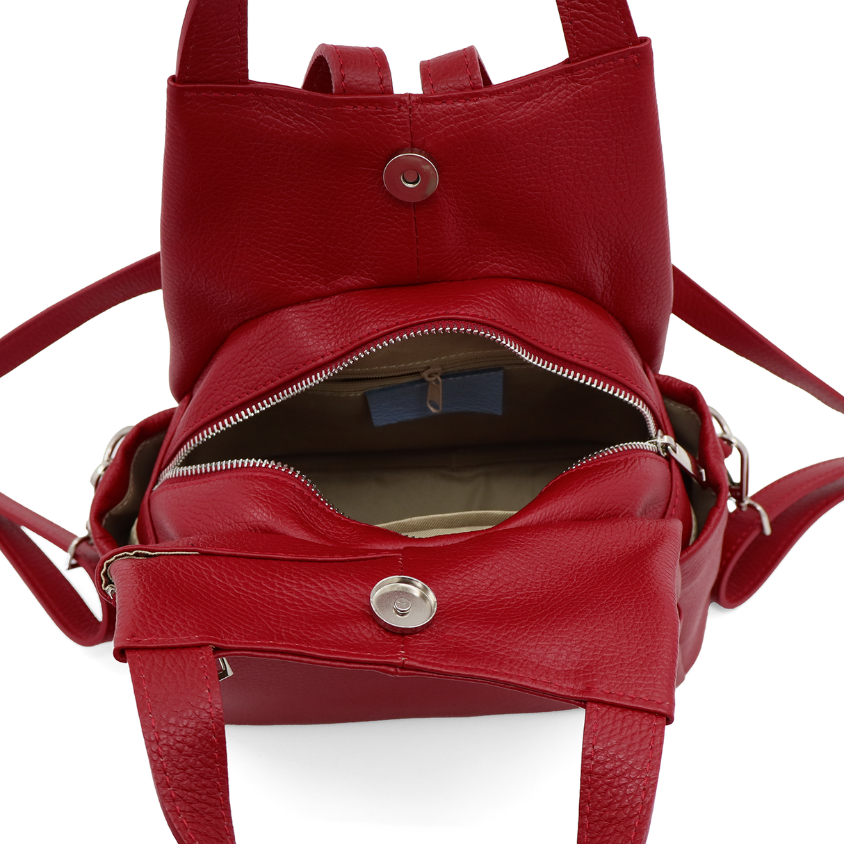 Rucsac din piele naturală Lara - bordo