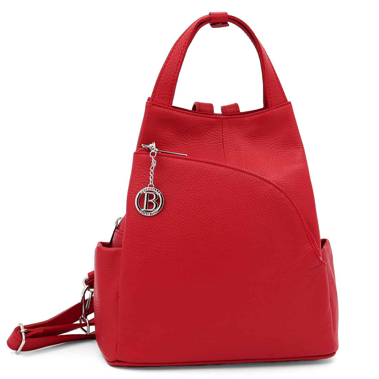 Rucsac din piele naturală Lara - roșu