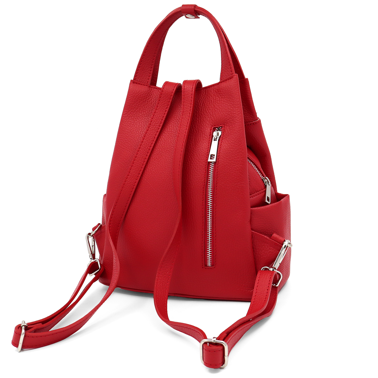 Rucsac din piele naturală Lara - roșu