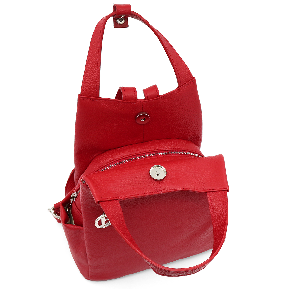 Rucsac din piele naturală Lara - roșu