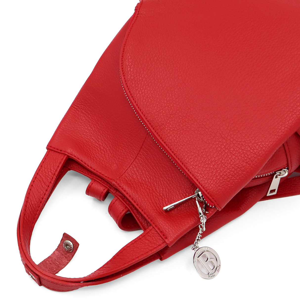 Rucsac din piele naturală Lara - roșu