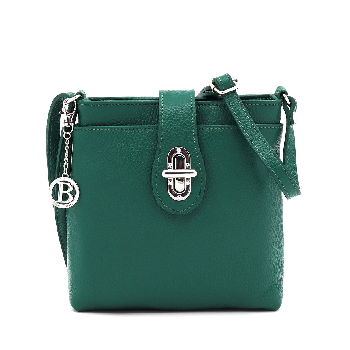 Geantă peste umăr din piele naturală Andria - verde