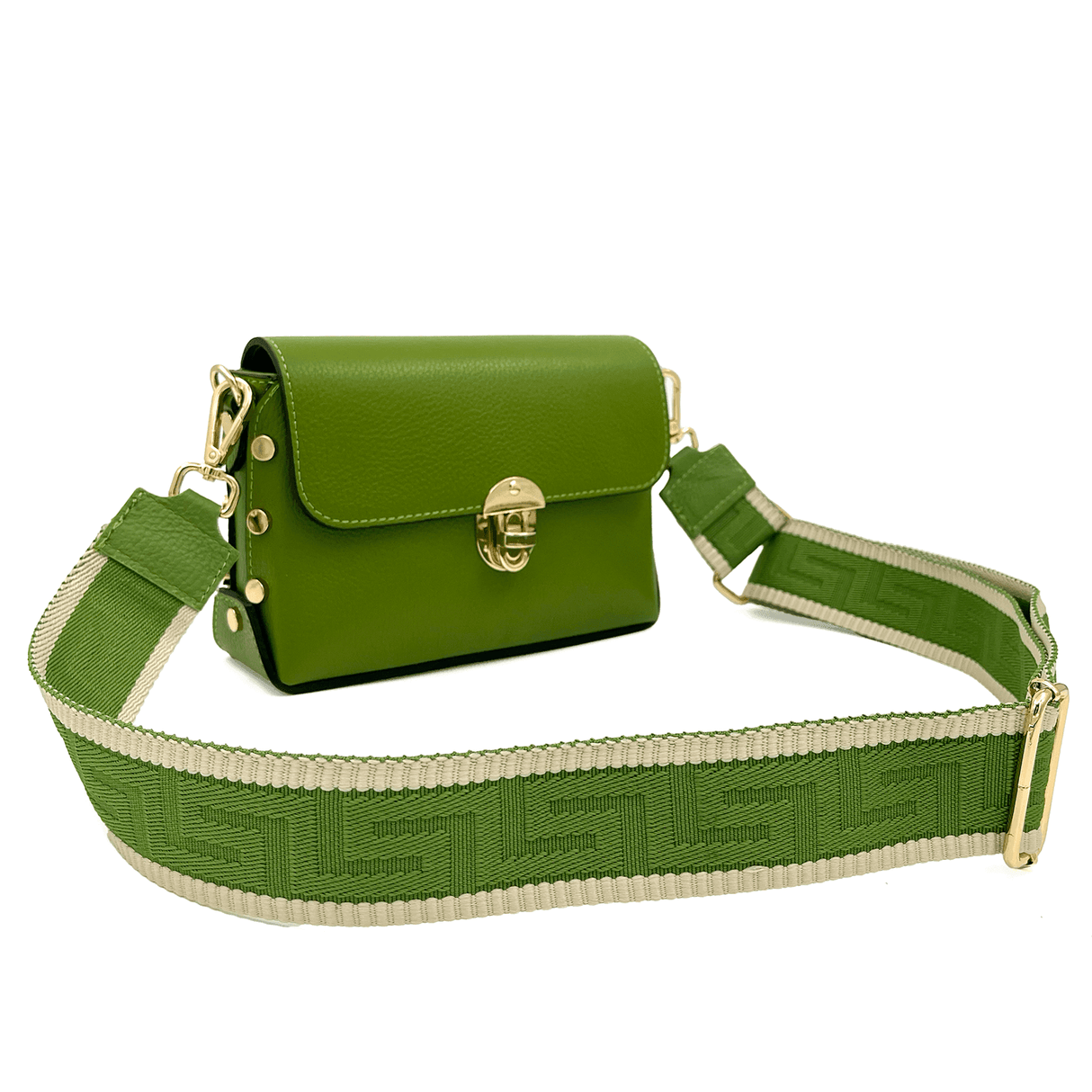 Geantă din piele naturală de umăr damă Antoanella - verde