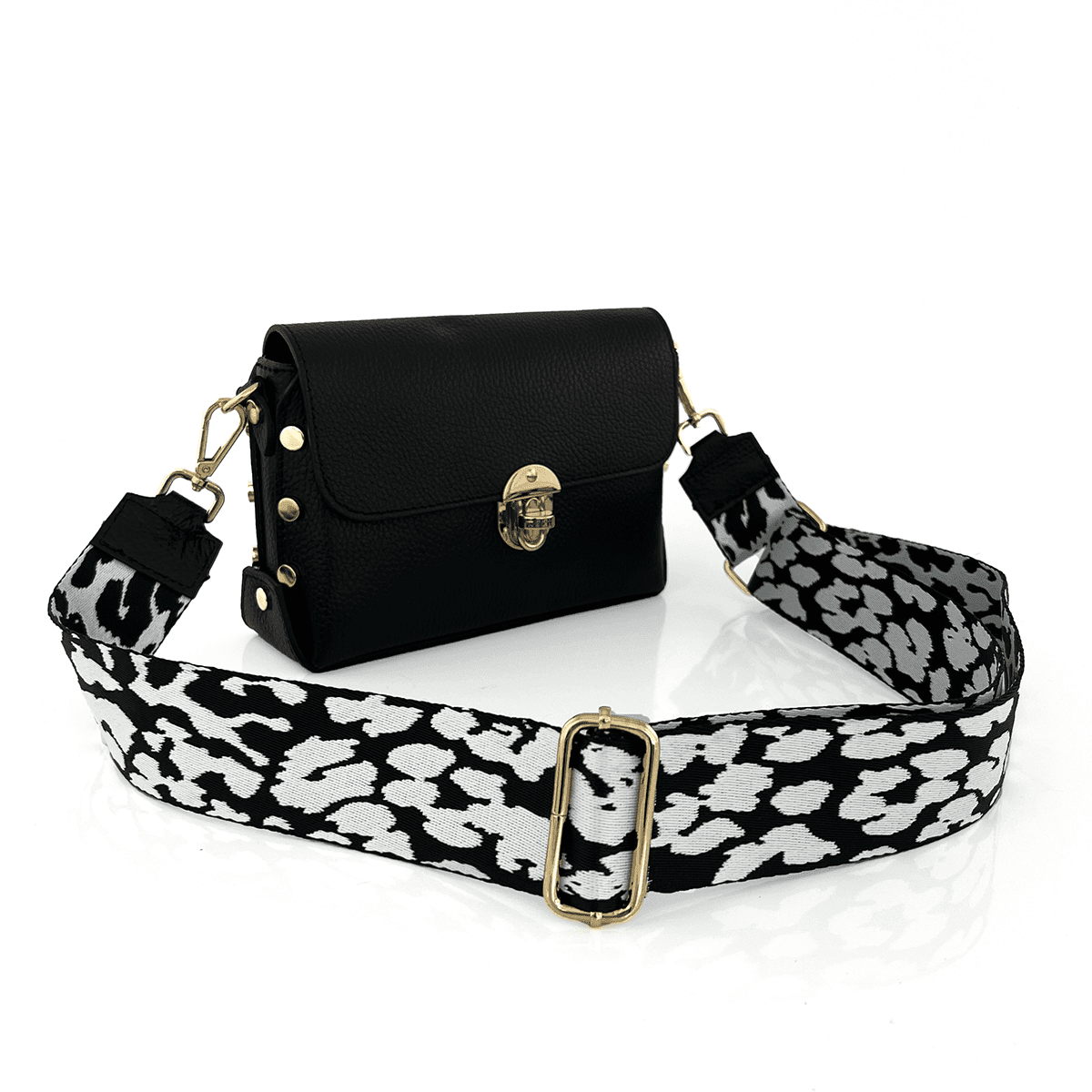 Geantă din piele naturală pentru damă Antoanella - negru