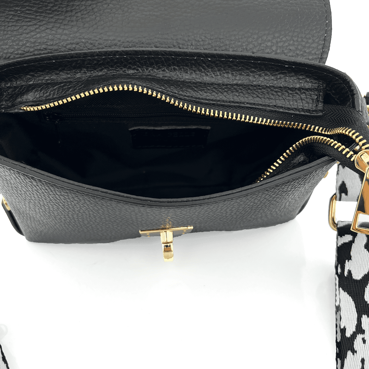 Geantă din piele naturală pentru damă Antoanella - negru