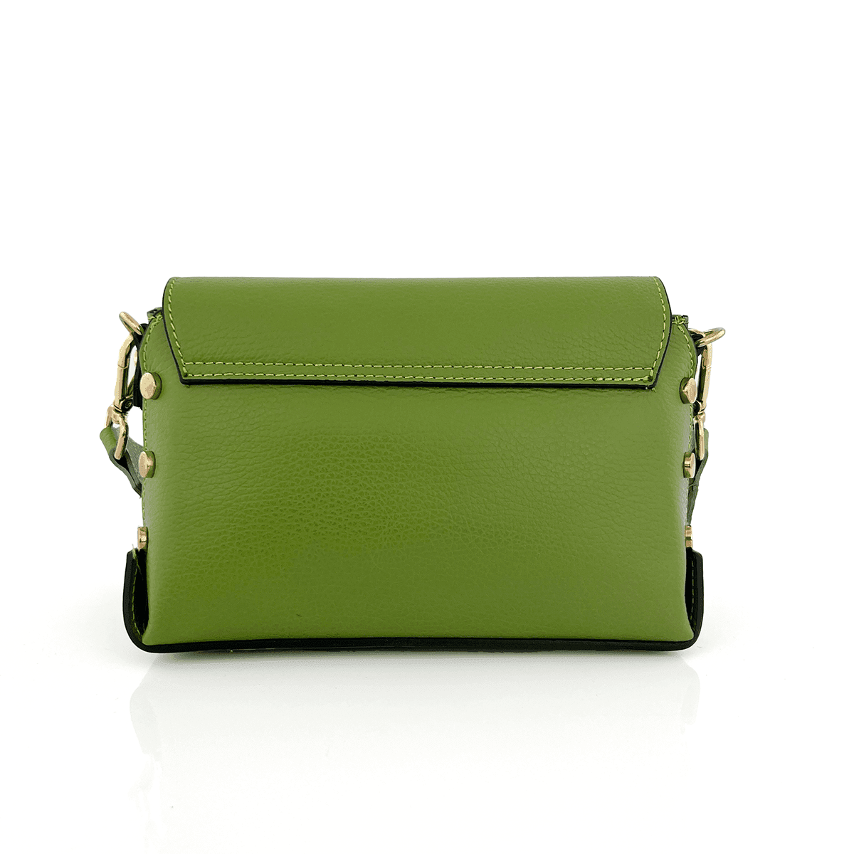 Geantă din piele naturală de umăr damă Antoanella - verde