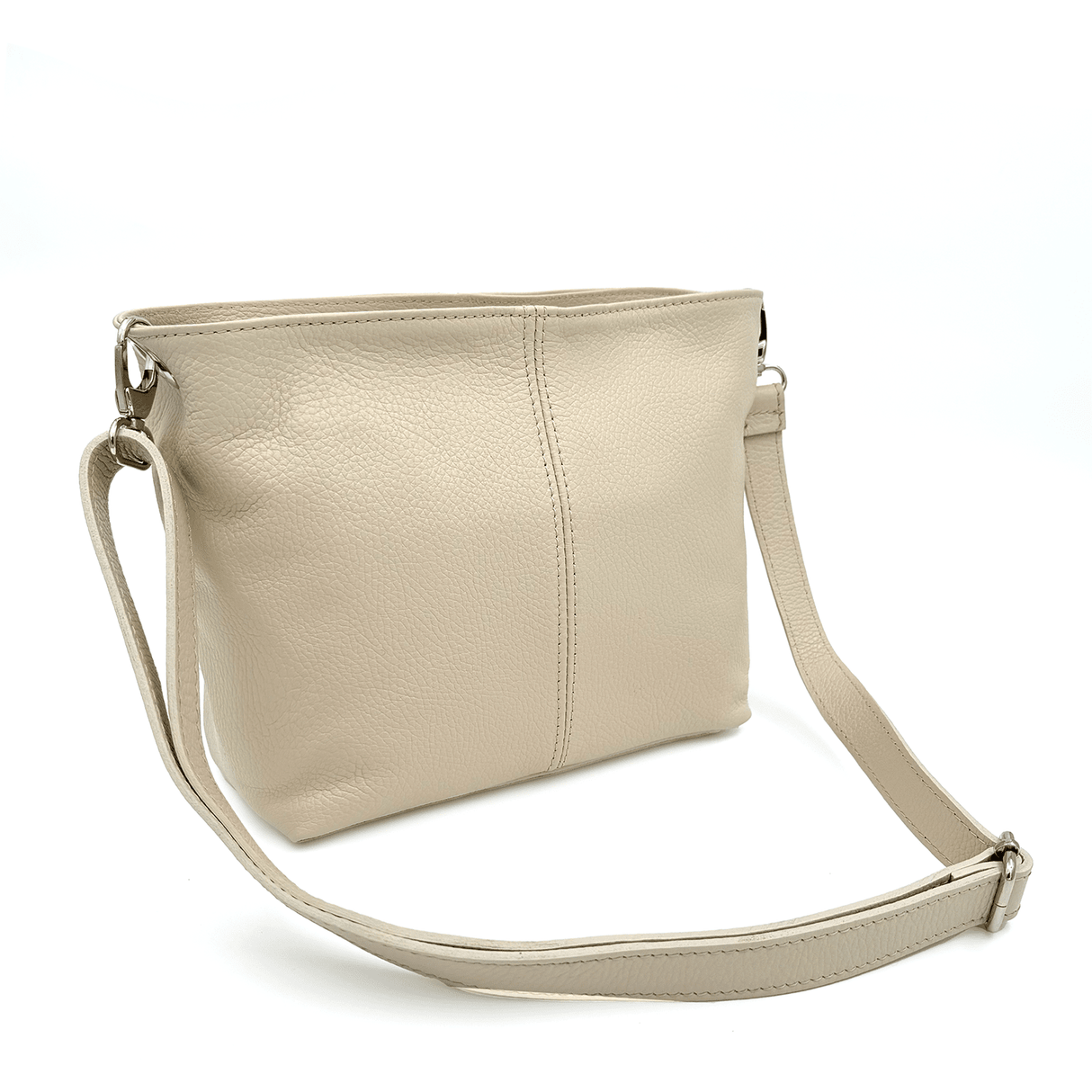 Geantă de umăr din piele naturală Kika - bej