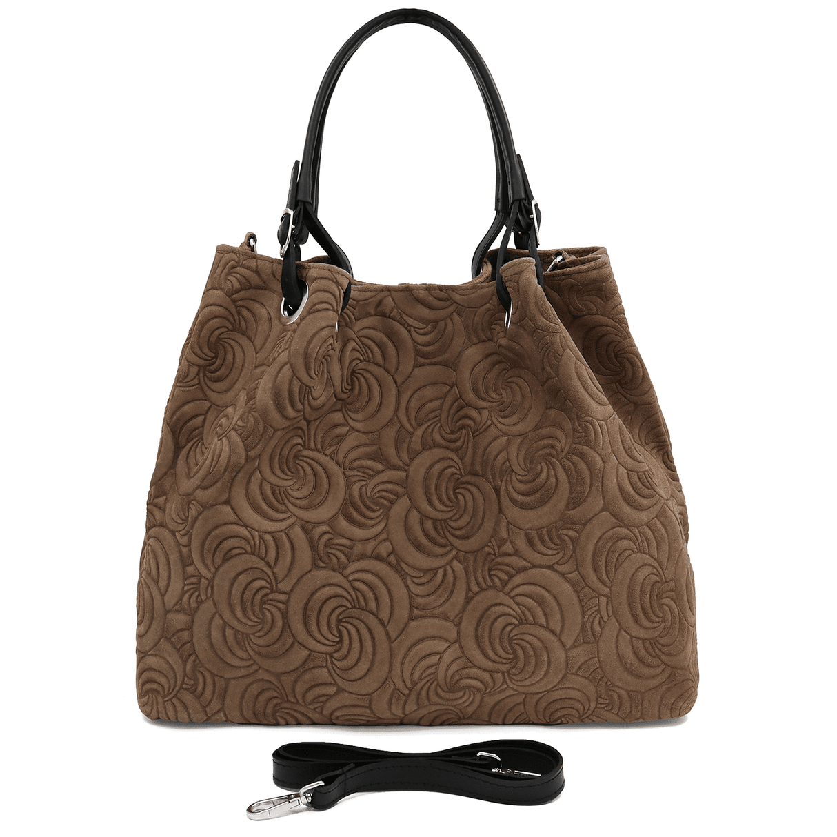 Geantă mare de damă din piele naturală Rosie - maro