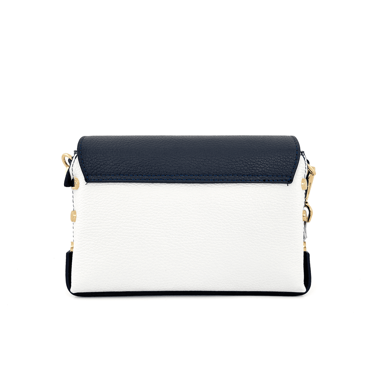 Geantă din piele naturală pentru damă Antoanella - alb/albastru