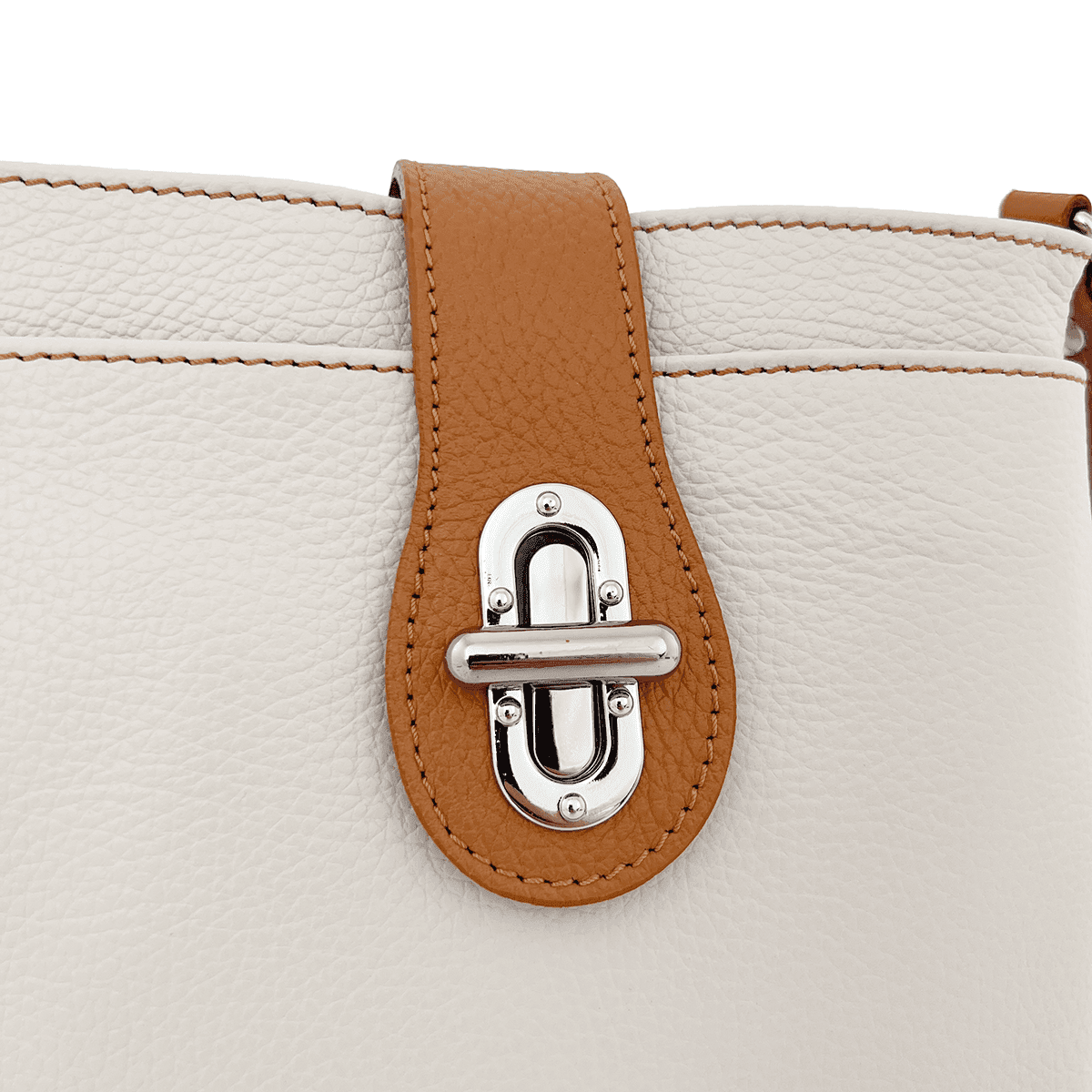 Geantă peste umăr din piele naturală Andria - bej