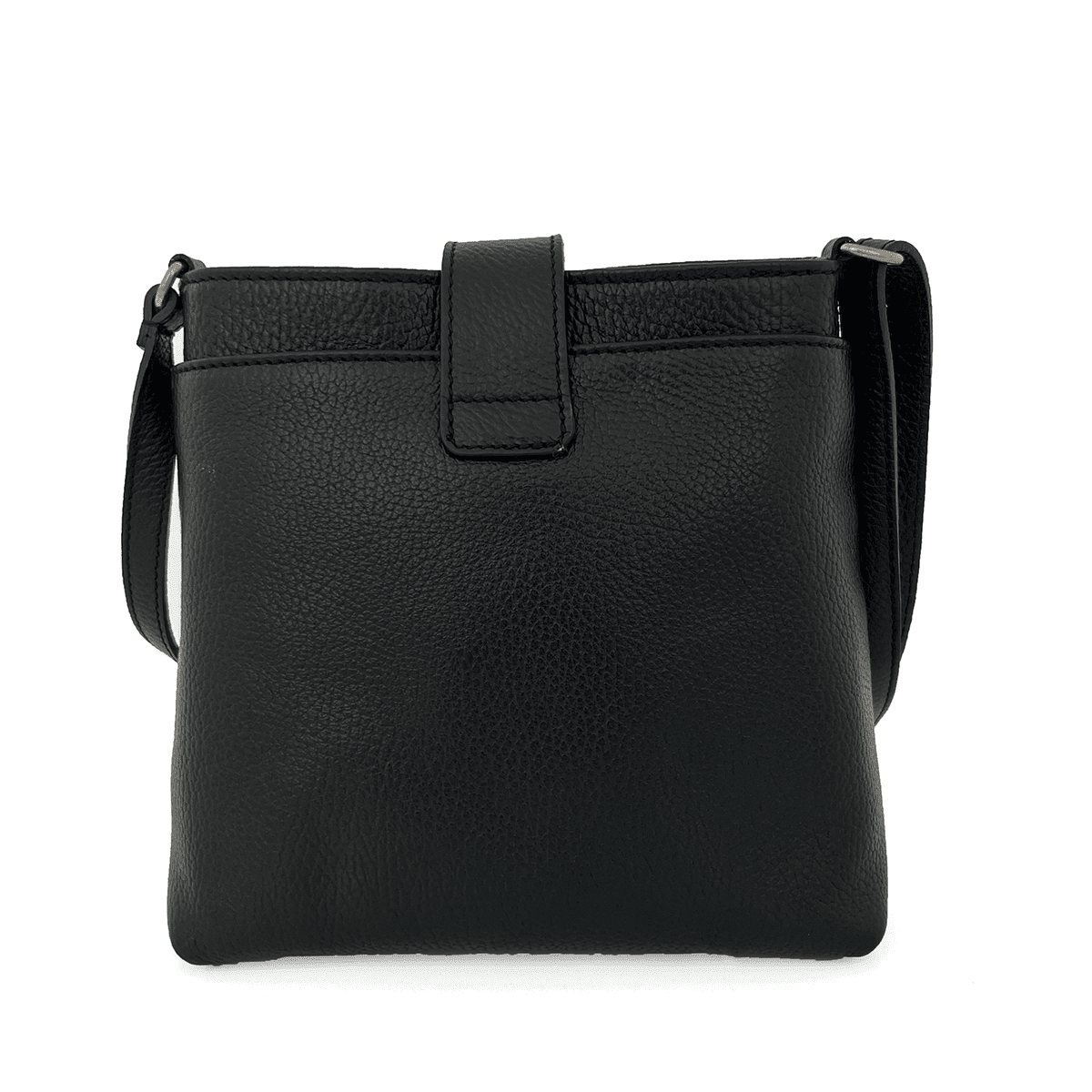 Geantă peste umăr din piele naturală Andria - negru