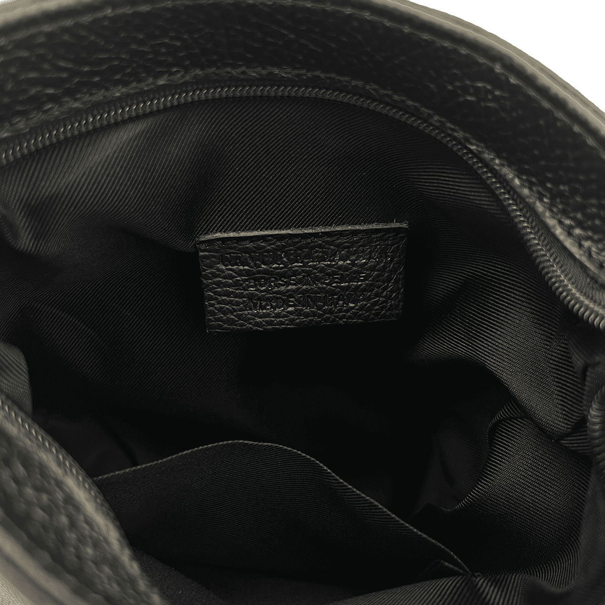 Geantă peste umăr din piele naturală Andria - negru