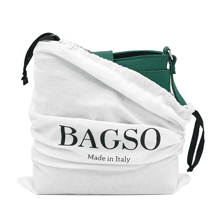 Geantă peste umăr din piele naturală Andria - verde