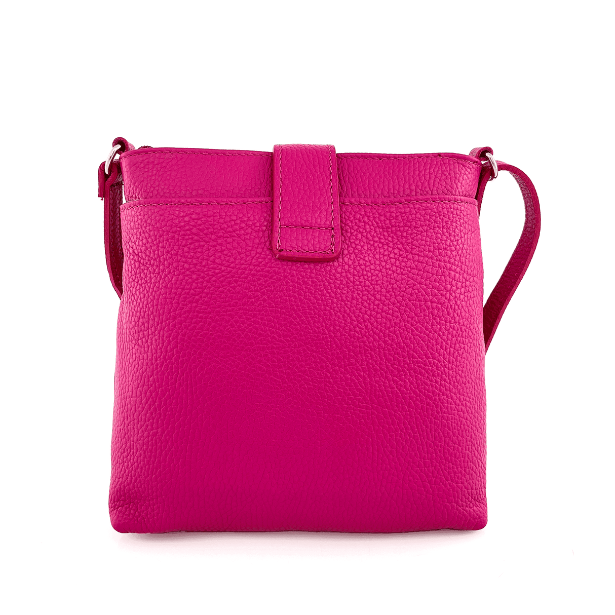 Geantă peste umăr din piele naturală Andria - fucsie