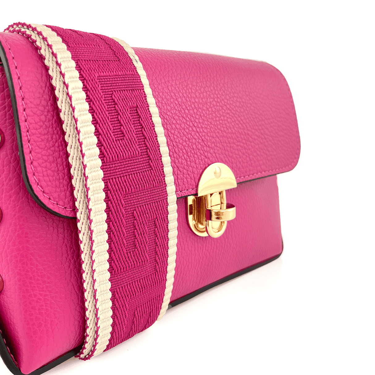 Geantă din piele naturală pentru damă Antoanella - fucsie