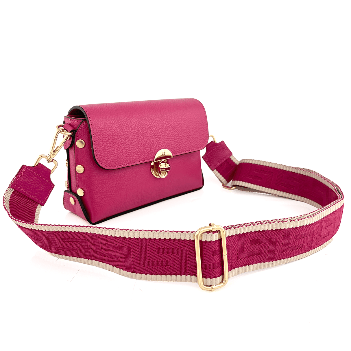 Geantă din piele naturală pentru damă Antoanella - fucsie