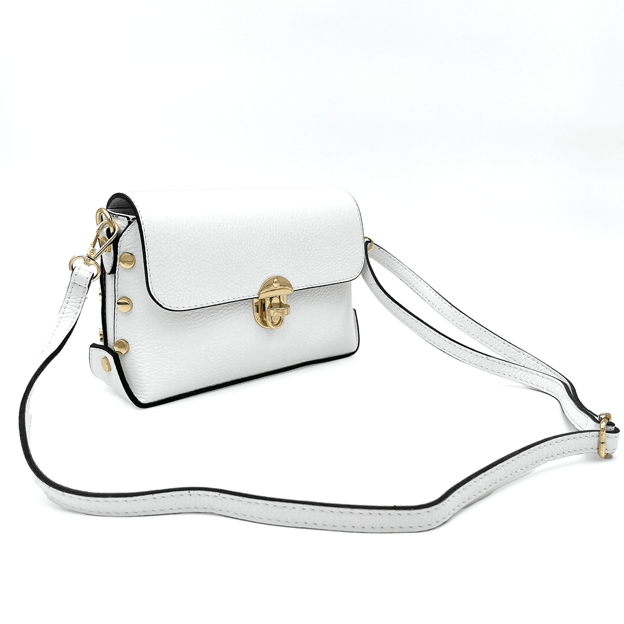 Geantă din piele naturală pentru damă Antoanella - alb