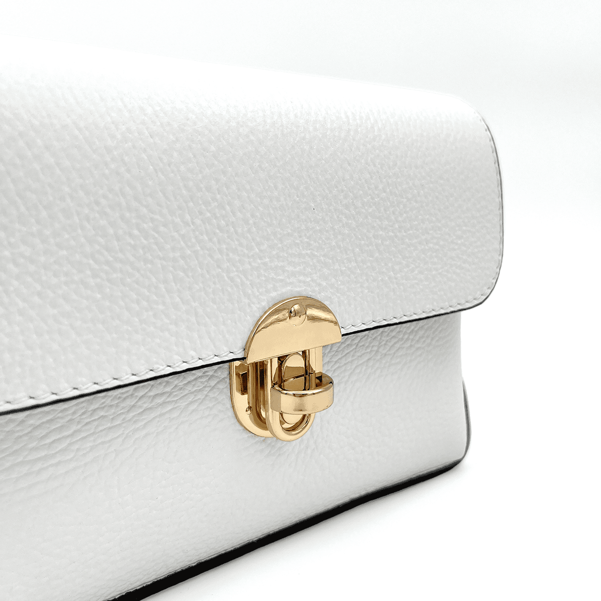 Geantă din piele naturală pentru damă Antoanella - alb