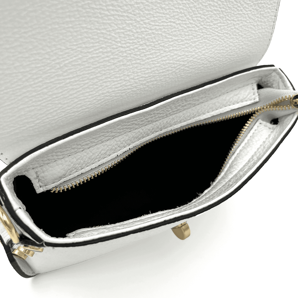 Geantă din piele naturală pentru damă Antoanella - alb