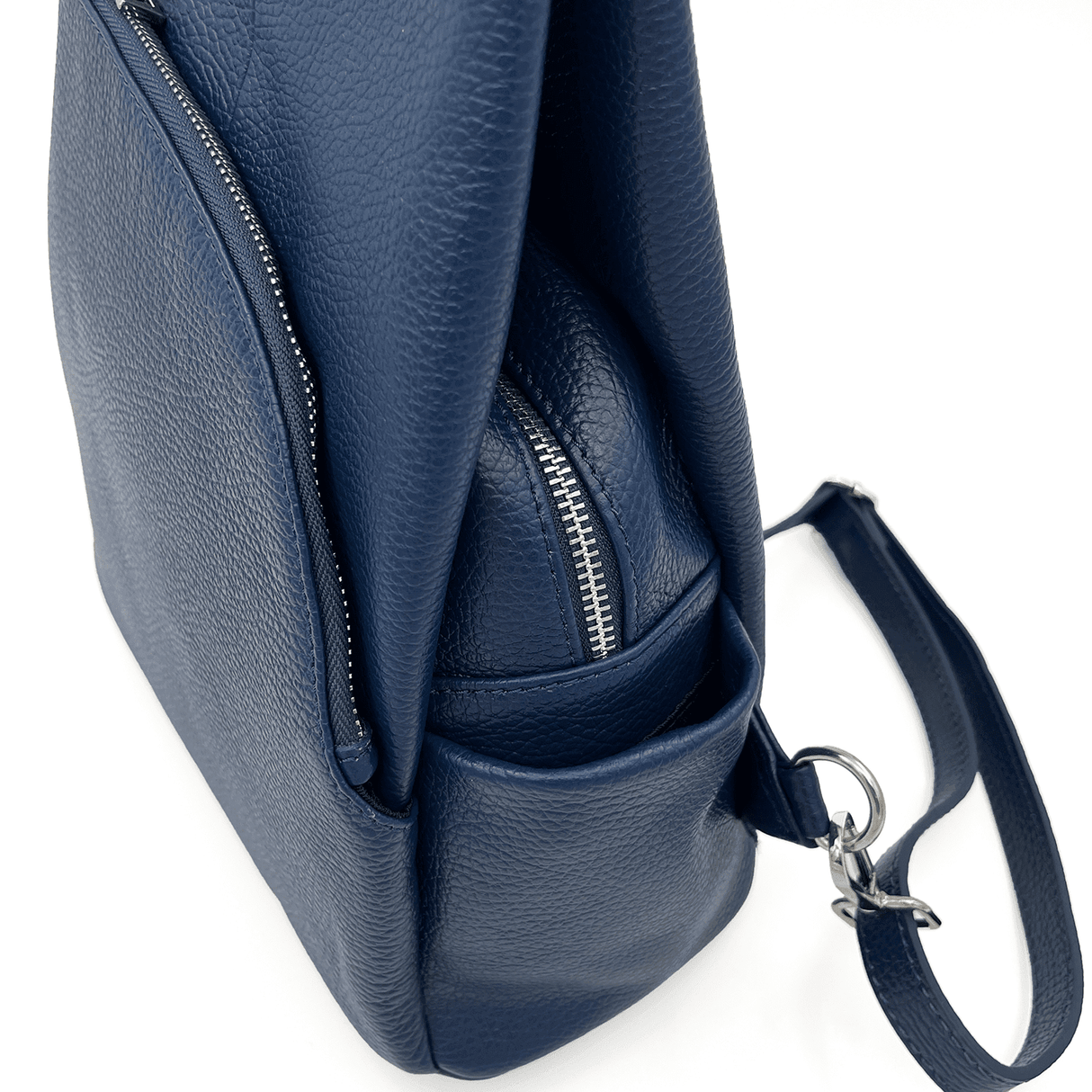 Rucsac din piele naturală Lara - albastru închis