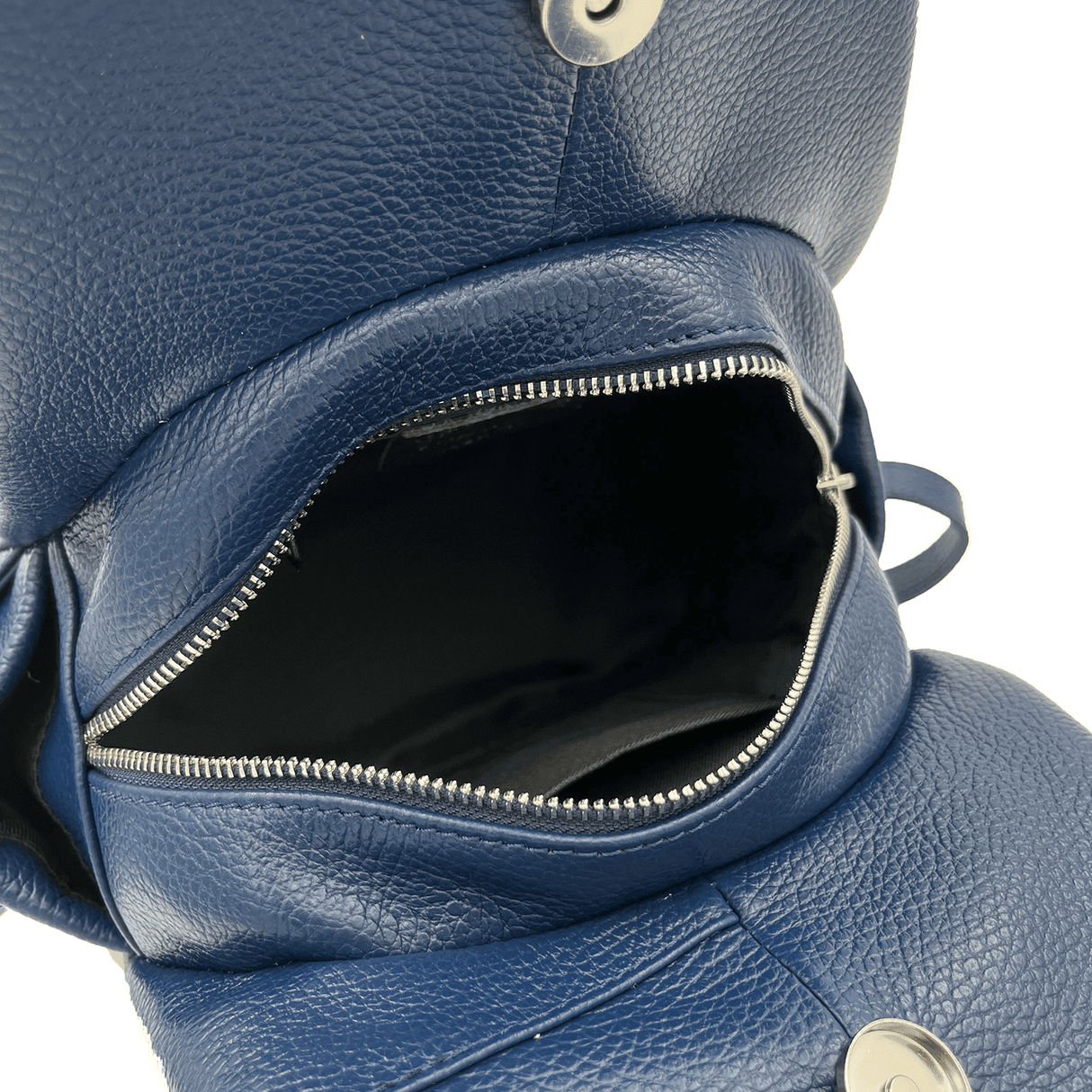 Rucsac din piele naturală Lara - albastru închis