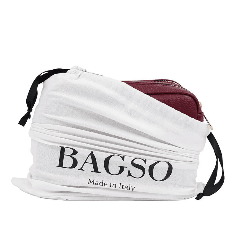 Geantă din piele naturală cu 2 mânere pentru damă Noma - bordo