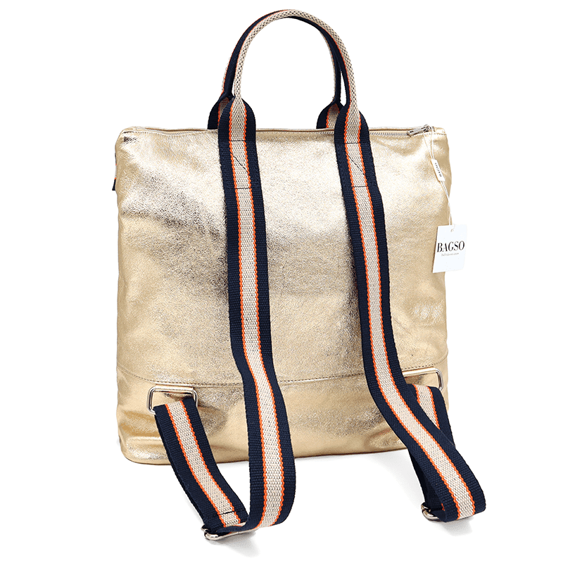 2 în 1 - Rucsac și geantă din piele naturală Fabiana - auriu