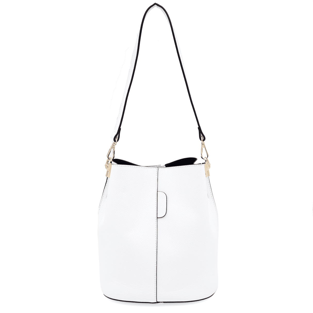 Geantă de damă din piele naturală cu 2 mânere Alba - alb
