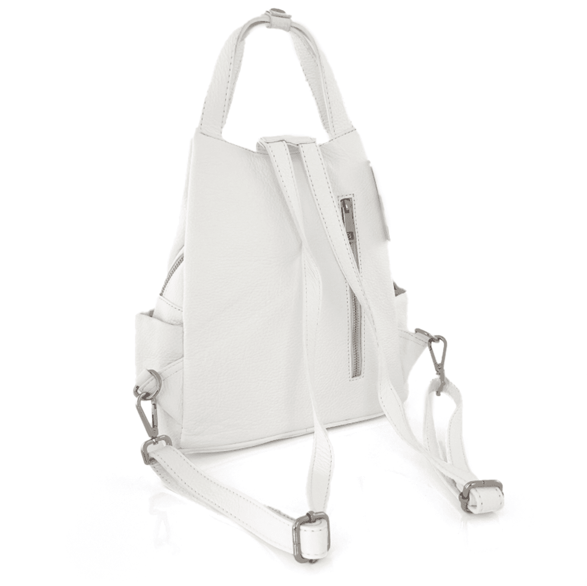 Rucsac din piele naturală Lara - alb