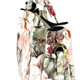 Geantă din piele naturală damă  Zaza - imprimeu floral