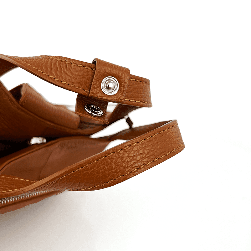 Rucsac din piele naturală Lara - maro cărămiziu