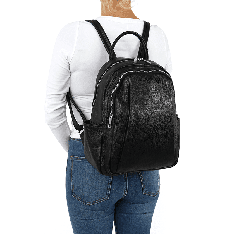 Rucsac din piele naturală Elada - maro deschis