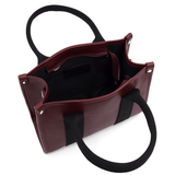 Geantă damă din piele naturală tip tote Rosa - bordo