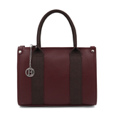 Geantă damă din piele naturală tip tote Rosa - bordo