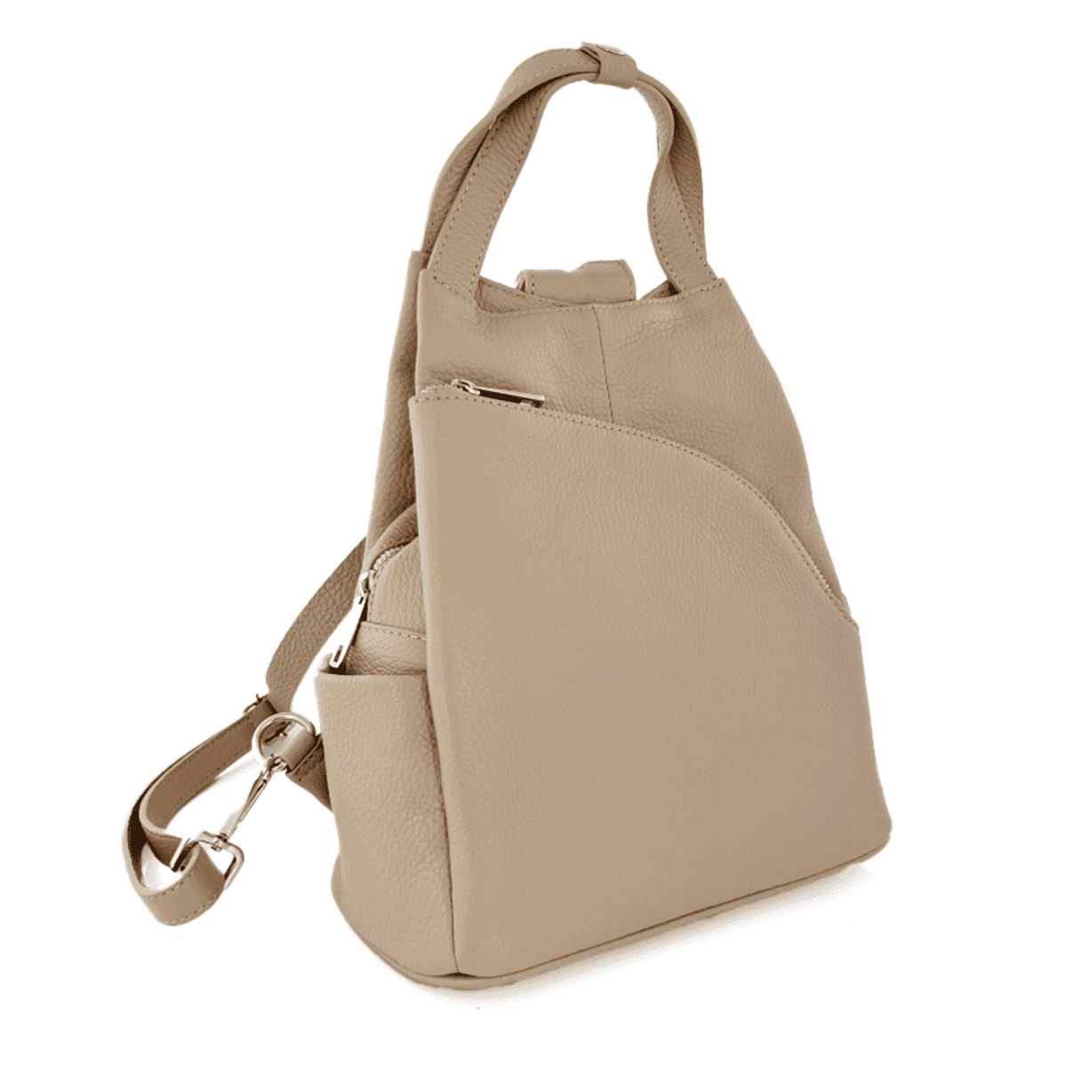 Rucsac din piele naturală Lara - maro deschis