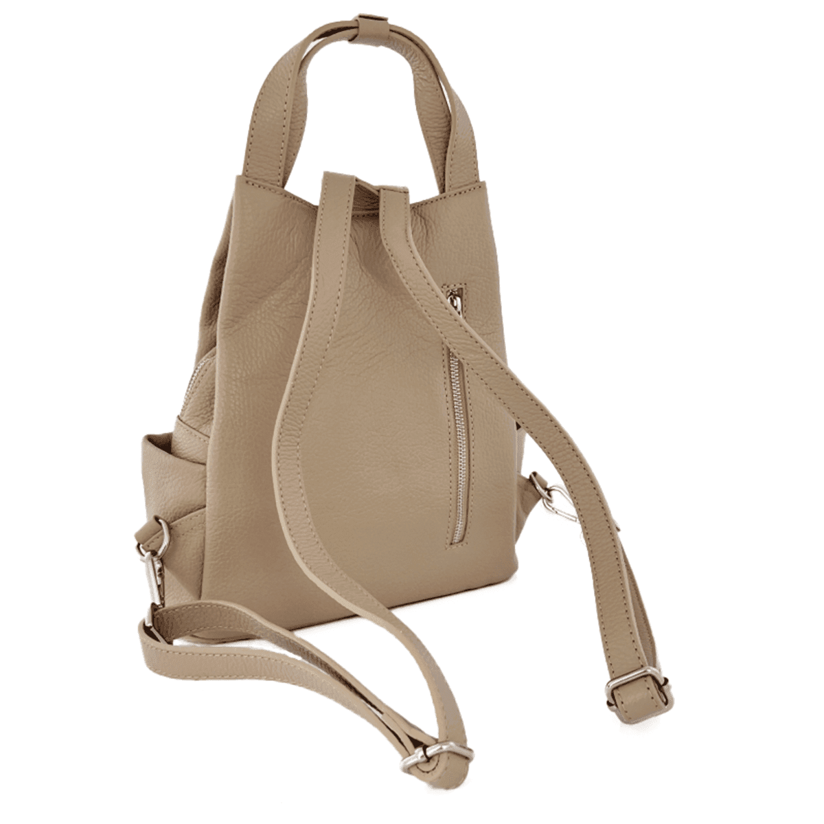 Rucsac din piele naturală Lara - maro deschis