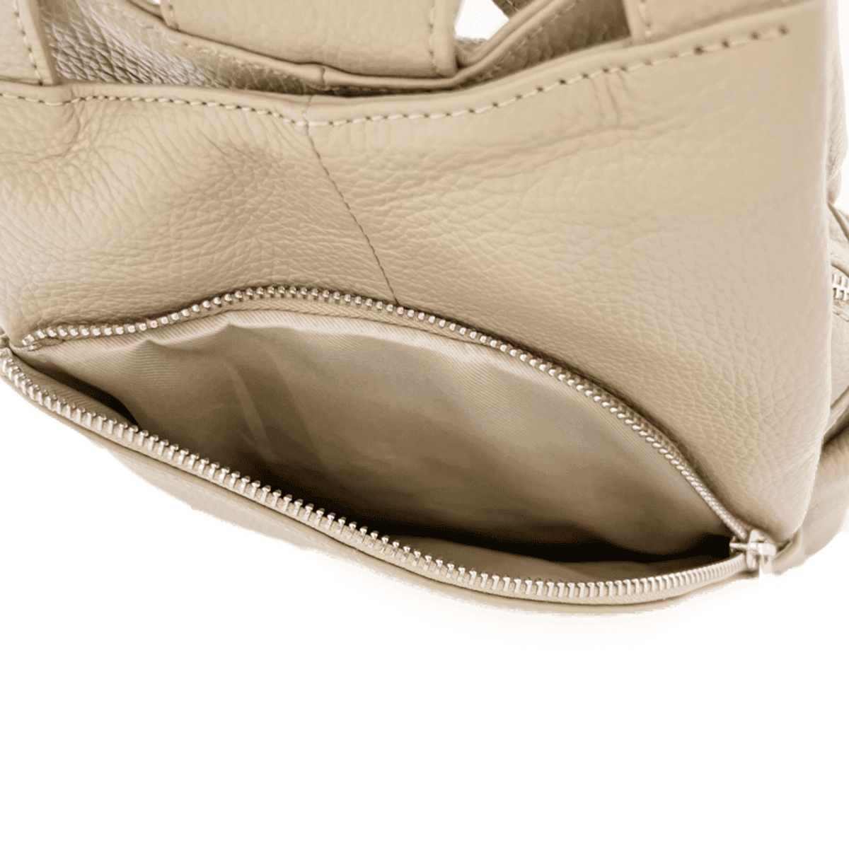 Rucsac din piele naturală Lara - maro deschis