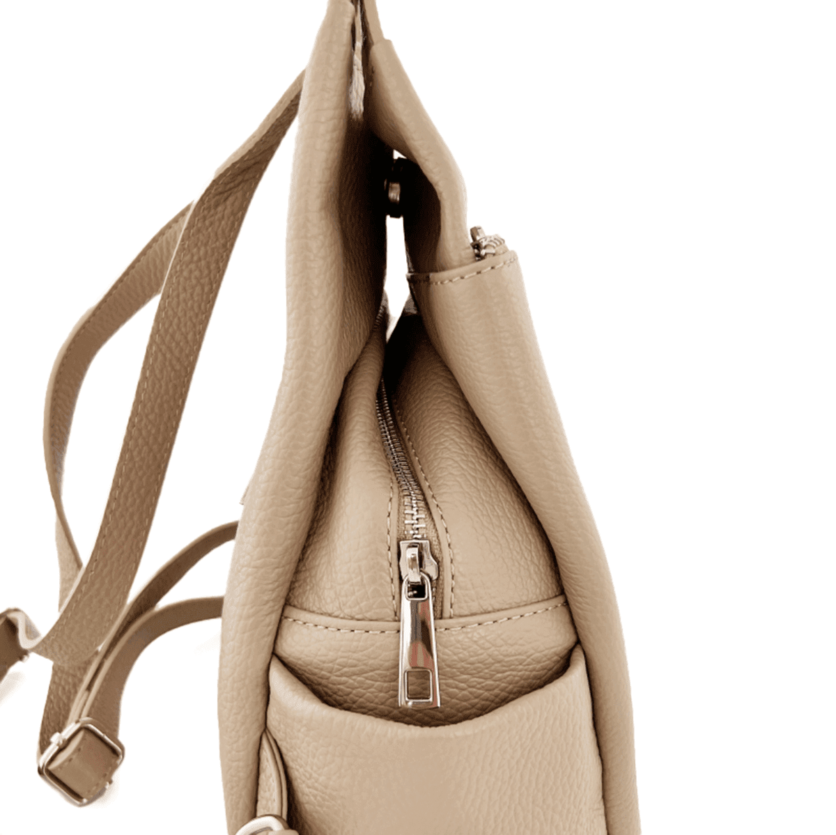 Rucsac din piele naturală Lara - maro deschis