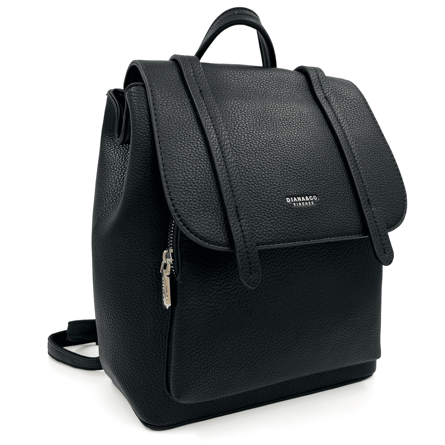 Diana & Co - Rucsac de damă cu multe buzunare - negru