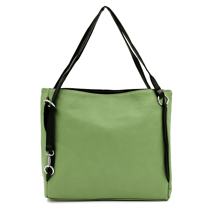 Geantă mare de damă tip sac - verde 