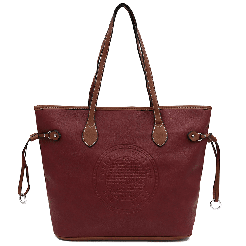 Geantă mare de damă tip sac Emma - bordo