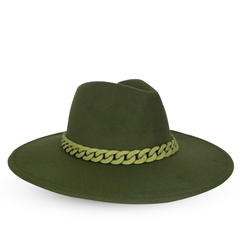 Pălărie de damă "Fedora"  - verde