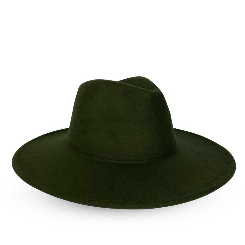 Pălărie de damă „Fedora” - verde închis