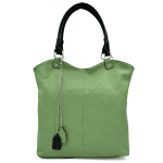 Geantă mare de damă tip sac - verde deschis