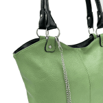 Geantă mare de damă tip sac - verde deschis